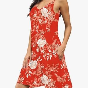 BEUFRI Womens Swimsuit Cover Ups Dress Summer Swing Casual Beach Dresses Pockets